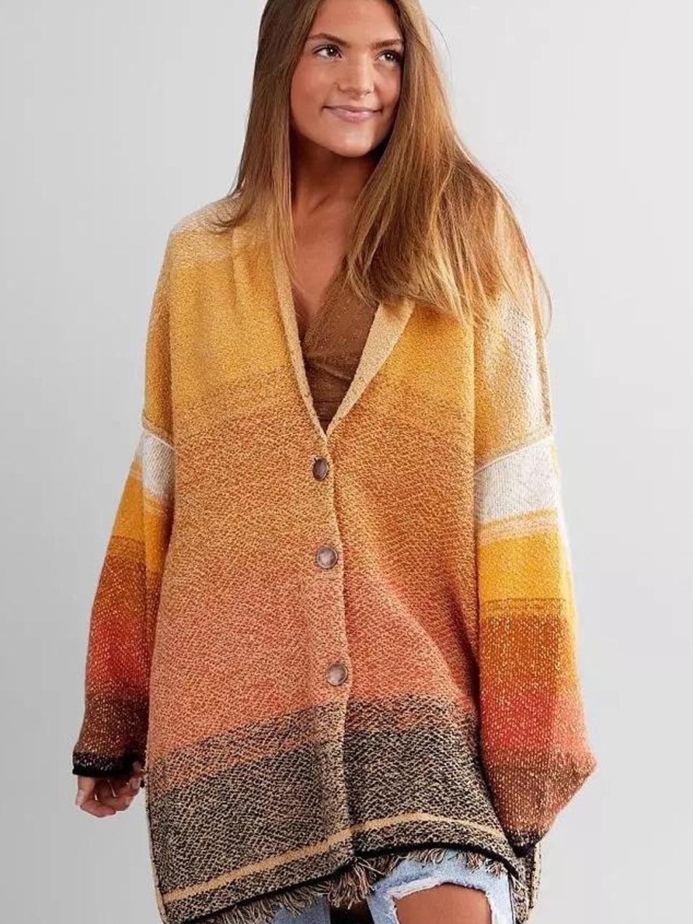Free People |NWT Sunset Park Cardigan  "Low Sun Combo"  Sz XS